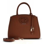 Guess sac � main marron pour femme - isola 3 compartment satchel cognac 336925