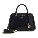 Guess sac � main noir pour femme - dita dome satchel bag black logo 334070