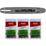 Guide 12 pouces avec lot de 3 chanes 45 maillons oregon pour trononneuse gt elec