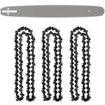 Gt garden - guide 18 pouces (45 cm) avec lot de 3 chanes 72 maillons pour trononneuse