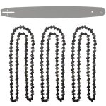 Gt garden - guide 22 pouces (55 cm) avec lot de 3 chaînes 85 maillons pour tronçonneuse Gt garden - guide 22 pouces (55 cm) avec lot de 3 chaînes 85 maillons pour tronçonneuse