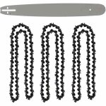 Guide de tron�onneuse 45 cm - hono - lot de 3 cha�nes - 72 maillons - compatible stihl ms 291 311 391 ...