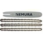Guide pour trononneuse stihl 35cm + 3 chanes 50 entraineurs 3 / 8 lp . 043 (11mm) - nemura