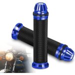 Guidon 1 paire de poignes de moto guidon en caoutchouc convient  la plupart des motos (bleu)