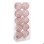 Guirlande  boules blanches et rouges 10 led blanc chaud l165cm  piles - feeric lights & christmas - ...