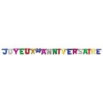 Guirlande carton - joyeux anniversaire - multicolore - 1. 85 m
