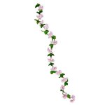 Guirlande fleurs cerisier artificiel 220cm rose