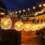 Guirlande guinguette ext�rieure led - mhy� - 30m - 50 + 2 ampoules incassables - ip44 �tanche - connectable ...