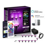 Guirlande led rgbic pour jardin - bleosan - 10m / 15 spots - 16 millions couleurs - tanche ip67