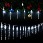 Guirlande lumineuse 80 led nol blanc intrieur et extrieur stalactite ambiance