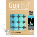 Guirlande lumineuse boules coton led usb - veilleuse bb 2h - 3 intensits - 16 boules 16m - horizon ...
