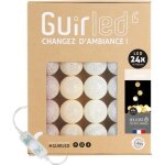 Guirlande lumineuse boules coton led usb - veilleuse bb 2h - 3 intensits - 24 boules 2, 4m - coton ...