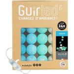 Guirlande lumineuse boules coton led usb - veilleuse bb 2h - 3 intensits - 24 boules 24m - horizon ...