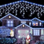 Guirlande lumineuse - dcorations - 10m - 400 led - 8 modes - ip44 tanche - blanc froid