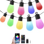 Guirlande lumineuse exterieure 30m guirlande guinguette exterieur avec 50 led t�l�commande et appminuteriepour ...