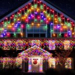 Guirlande lumineuse exterieure nol - amoune - 10m 400 led - color - electrique - led