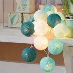 Guirlande lumineuse intrieur boule lumineuse dcoration maison lumineuse chambre (20 boules de 5m bleu ...