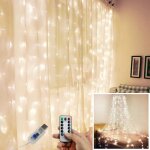 Guirlande lumineuse interieure rideau lumineux 2m x 3m 200 leds avec 8 modes eclairage d�coration de ...