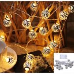 Guirlande lumineuse - led - 3m - 20 ampoules - argent - int�rieur - piles
