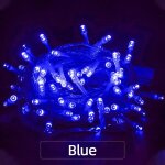 Guirlande lumineuse led bleu - 50m 300leds - pour extrieur - nol