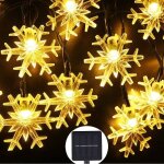 Guirlande lumineuse de nol  led flocon de neige 12 m 100 led tanche pour lintrieur et lextrieur pour ...
