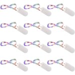 Guirlande lumineuse � piles - 12 pi�ces - color� - 1m - 10 leds - int�rieur - pile