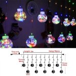 Guirlande lumineuse rideau boule lampe dcoration de nol arbre de nol led rideau lumire - snowman ...