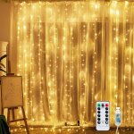 Guirlande lumineuse - rideau lumineux usb 300 led - 3m * 3m - 8 modes declairage