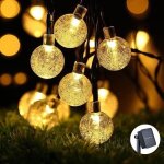 Guirlande lumineuse solaire 30 boule led 6. 5m fil souple imperméable eclairage décoration pour maison ... Guirlande lumineuse solaire 30 boule led 6. 5m fil souple imperméable eclairage décoration pour maison ...
