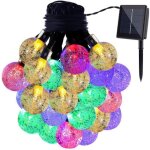 Guirlande lumineuse solaire 30 led boules cristale multicolore - juce - dcoration intrieure et extrieure ...