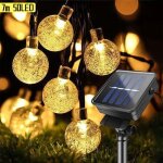 Guirlande lumineuse solaire extrieur 50 led en boule  bulle 7m 8 modes dcoration pour jardin chambre ...