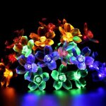 Guirlande lumineuse solaire multicolore 50 leds 7 m�tres guirlande lumineuse solaire d?ext�rieur pour ...