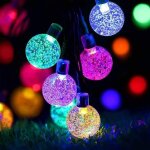 Guirlande lumineuse solaire - virex� - 50 led - 9. 5 m - multicolore - 8 modes d�clairage - �tanch�it� ...