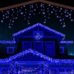 Guirlande lumineuse - stalactite - 7. 5m - 220 led - bleu - extrieur / intrieur