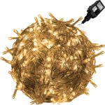 Guirlande lumineuse voltronic de 20 m - 200 leds - blanc chaud - cble transparent