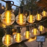 Guirlande solaire ext�rieure led - mhy� - 7 m - 10 ampoules - ip65 - rechargeable usb - 3 modes d�clairage ...