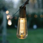 Guirlande solaire ezsolar type edison 30 lm 10 ampoules 2700k