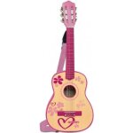 Guitare acoustique - bontempi - 6 cordes - bois - rose - bandoulière incluse Guitare acoustique - bontempi - 6 cordes - bois - rose - bandoulière incluse