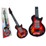 Guitare lectrique - gitara elektryczna - rouge - pour enfants - led colores - sons interactifs