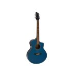 Guitare folk - dimavery - stw - 50 - bleu electro - adulte - acoustique