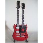 Guitare miniature sg double manche jimmy page led zeppelin