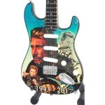 Guitare miniature de style stratocaster hommage  johnny hallyday