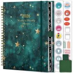 Gumiho agenda semainier 2026 spirale a5 - planner janvier - d�cembre 2026 avec boucle de stylo et autocollants ...