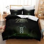 Guo - 1080 zelda ? parure de lit imprim� en 3d ensemble de literie avec housse de taie doreiller simple ...