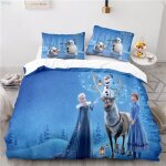 Guo - 920 parure de lit dessin anim� disney la reine des neiges ensemble de literie avec housse de anna ...