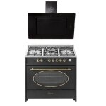 Cuisinire  gaz - gurari - gch e 914 bl - 5 foyers - four lectrique - 90 cm