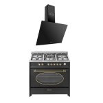 Cuisinière électrique à gaz rétro - gurari - gch e 914 bl - 8 fonctions - hotte aspirante 90 cm - noir ... Cuisinière électrique à gaz rétro - gurari - gch e 914 bl - 8 fonctions - hotte aspirante 90 cm - noir ...