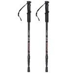 Gymax lot de 2 bâtons de randonnée bâton de marche en aluminium longueurs réglables 65 - 135cm pour voyage ... Gymax lot de 2 bâtons de randonnée bâton de marche en aluminium longueurs réglables 65 - 135cm pour voyage ...