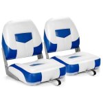Gymax lot de 2 sièges de bateau pliants 42x50x52cm avec dossier ergonomique et siège rembourré pour bateau ... Gymax lot de 2 sièges de bateau pliants 42x50x52cm avec dossier ergonomique et siège rembourré pour bateau ...