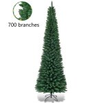 Gymax 210 cm sapin de noël arbre artificiel avec base en fer 700 branches réalistes en pvc pour maison ... Gymax 210 cm sapin de noël arbre artificiel avec base en fer 700 branches réalistes en pvc pour maison ...